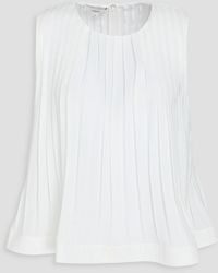 Vince - Pleated Crepe Top - Lyst