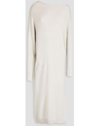 Brunello Cucinelli - Sequin-embellished Cashmere And Silk-blend Midi Dress - Lyst