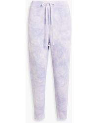 Nili Lotan - Nolan Cropped Tie-dyed French Cotton-terry Track Pants - Lyst