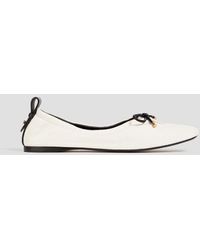 FRAME - Le Sunset Bow-detailed Canvas Ballet Flats - Lyst