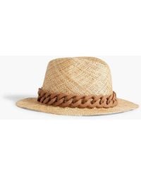Eugenia Kim - Lillian Chain-embellished Faux Straw Panama Hat - Lyst