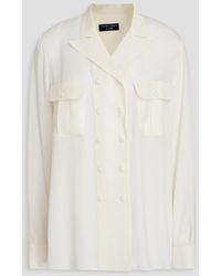 Emporio Armani - Silk Crepe De Chine Shirt - Lyst