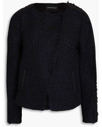 Emporio Armani - Metallic Tweed Jacket - Lyst