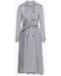 RED Valentino - Belted Point D'esprit Trench Coat - Lyst