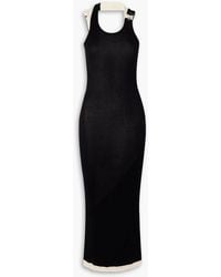Jean Paul Gaultier - Layered Buckled Ribbed Cotton-Jersey Maxi Dress - Lyst