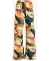 Stine Goya - Marc bedruckte hose mit geradem bein aus crêpe - Lyst