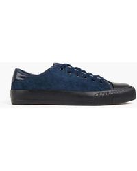 Sandro - Leather-trimmed Suede Sneakers - Lyst