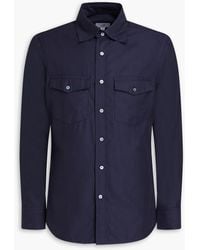 dunhill - Lyocell And Cotton-blend Twill Shirt - Lyst