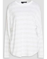 360cashmere - Slub Striped Cotton-jersey Sweater - Lyst