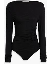 Envelope - Canelli Ruched Jersey Bodysuit - Lyst