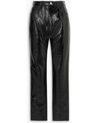 Courreges - Coated Cotton-Blend Slim-Leg Pants - Lyst