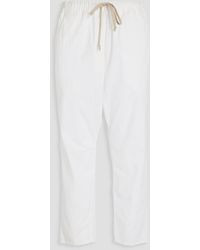 Nili Lotan - Cropped Cotton-blend Twill Tapered Pants - Lyst