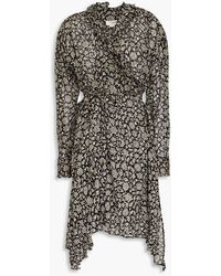Isabel Marant - Pamela Ruffled Floral-print Cotton-voile Wrap Dress - Lyst