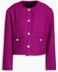 Maje - Cotton-blend Tweed Jacket - Lyst