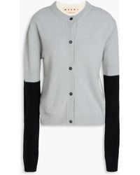 Marni - Color-block Wool And Cashmere-blend Cardigan - Lyst