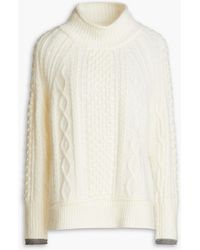 Alex Mill - Camil Cable-knit Wool-blend Turtleneck Sweater - Lyst