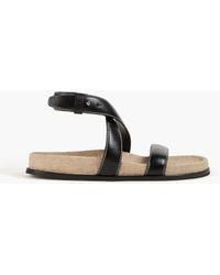 TOTEME - Pebbled-Leather Sandals - Lyst