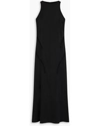 House of Dagmar Ruffled Stretch-crepe Strapless Midi Dress in White | Lyst