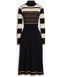 Chinti & Parker - Ribbed Pointelle-knit Wool Midi Dress - Lyst