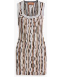 Missoni - Sequin-embellished Crochet-knit Mini Dress - Lyst
