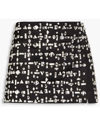 16Arlington - Minerva Crystal-embellished Satin-twill Mini Skirt - Lyst