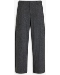 Vince - Herringbone Wool-Blend Flannel Wide-Leg Pants - Lyst