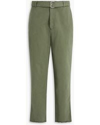Officine Generale - Owen Belted Cotton-Gabardine Pants - Lyst