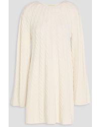 Loulou de Saison - Blasse Cable-Knit Cashmere Mini Dress - Lyst