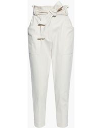 IRO - Tomor Cropped Cotton And Wool-blend Twill Tapered Pants - Lyst