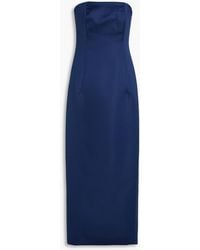 LEO LIN - Rayna Strapless Satin Maxi Dress - Lyst