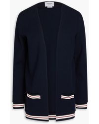 Thom Browne - Striped Ribbed Cotton Cardigan - Lyst