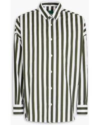 Emporio Armani - Striped Cotton-poplin Shirt - Lyst
