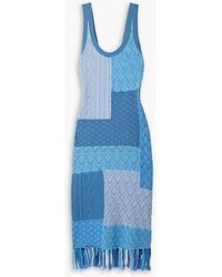 Dodo Bar Or - Darrell Fringed Crocheted Cotton Midi Dress - Lyst