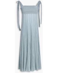 Zimmermann - Metallic Ribbed-knit Midi Dress - Lyst