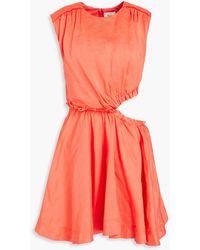 Aje. - Holly Cutout Linen-blend Mini Dress - Lyst