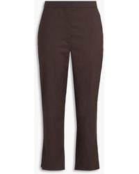 Loulou de Saison - Dorkas cropped hose mit geradem bein aus woll-twill - Lyst