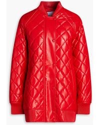 Stand Studio - Estelle Oversized Quilted Faux Leather Jacket - Lyst