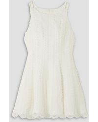 Waimari - Dalila Guipure Lace-trimmed Linen Mini Dress - Lyst