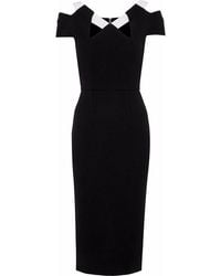 Roland Mouret - Cutout Wool-Crepe Dress - Lyst