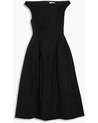 Tibi - Off-the-shoulder Taffeta Midi Dress - Lyst