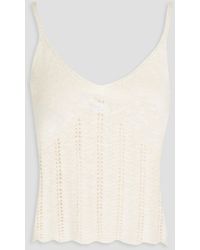 NAADAM - Pointelle-knit Cotton, Linen And Silk-blend Tank - Lyst