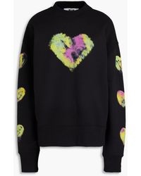 MSGM - Printed French Cotton-terry Sweatshirt - Lyst