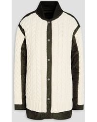 Rag & Bone - Winnie jacke aus einer baumwollmischung mit zopfstrickmuster und shell-einsätzen - Lyst