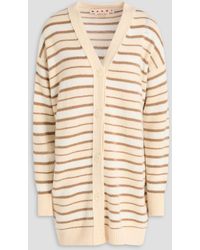 Marni - Gestreifter cardigan aus einer woll-kaschmirmischung - Lyst