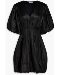 Jonathan Simkhai - Pleated Crepe-Satin Mini Dress - Lyst