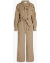 Alex Mill - Mel Belted Cotton And Linen-blend Twill Jumpsuit - Lyst