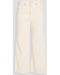 Veronica Beard - Taylor Cropped Cotton-Corduroy Wide-Leg Pants - Lyst