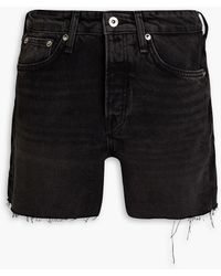Rag & Bone - Rosa Frayed Denim Shorts - Lyst
