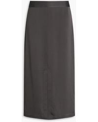 TOTEME - Satin-Crepe Midi Skirt - Lyst