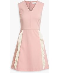 RED Valentino - Ruffle-trimmed Crepe Mini Dress - Lyst